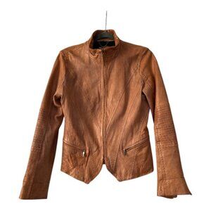 Banana Republic 100% Real Leather Women’s Fitted Biker Jacket – Size M